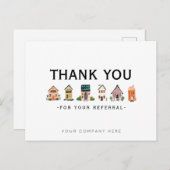 紹介不動産マーケティング感謝 ポストカード (正面/裏面)