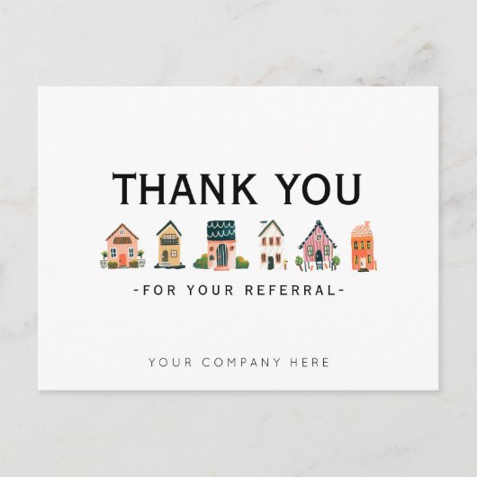 紹介不動産マーケティング感謝 ポストカード (正面)