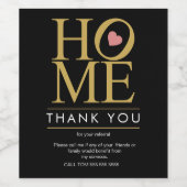 紹介不動産感謝ビジネス ワインラベル (シングルラベル)