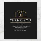 紹介不動産感謝ビジネス ワインラベル (シングルラベル)