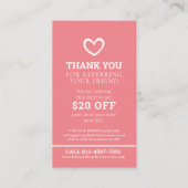 紹介写真プロモーションコーラルリピートありがとう 名刺 (正面)