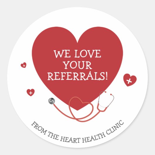 紹介医が大好き ラウンドシール (正面)