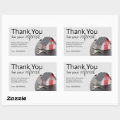 紹介実在財団感謝ビジネススクエアOva 長方形シール (シート)