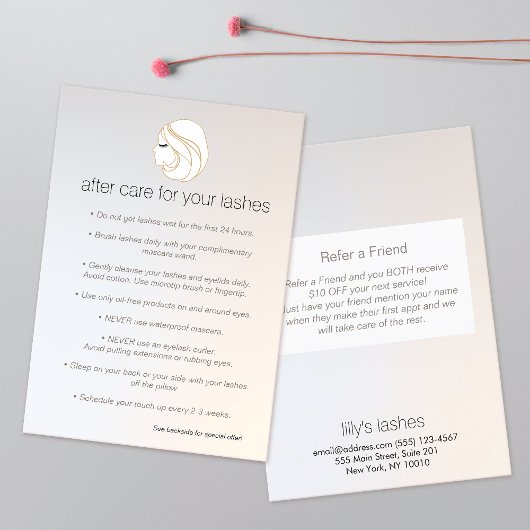 紹介後まつげ拡張ラッシュガール気にー 紹介カード