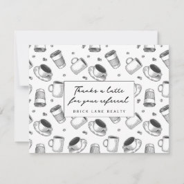 紹介感謝してい業務のラテ サンキューカード