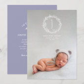紹介手描き分岐写真誕生 案内状 (正面/裏面)