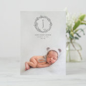 紹介手描き分岐写真誕生 案内状 (スタンド正面)