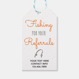 紹介業務の魚釣り ギフトタグ