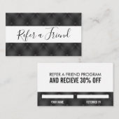 紹介黒い秘書背景 紹介カード (正面/裏面)