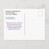 紹介1カイロプラクティック ポストカード (裏面)