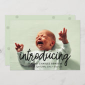 紹介 – シンプル出産発表フォトカード 案内状 (正面/裏面)