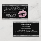 紹介 – ピンクグリッター口紅 – シルバー (正面/裏面)