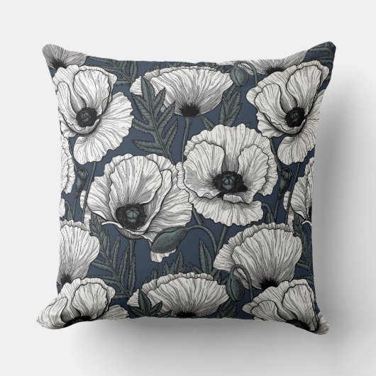 紺地 クッション (正面)