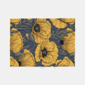 紺地 フリースブランケット (正面(横))