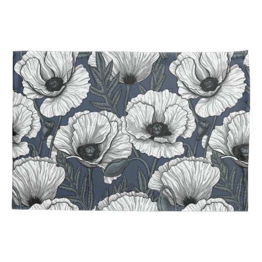 紺地 枕カバー (裏面-左)