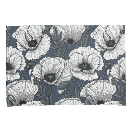 紺地 枕カバー (正面右)