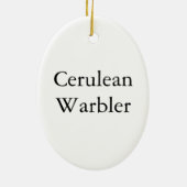 紺碧のアメリカムシクイ、ジョンAudubon セラミックオーナメント (裏面)