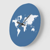 紺碧のエレガントな世界 ラージ壁時計 (傾斜)