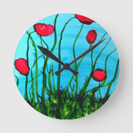 紺碧の柱時計 ラウンド壁時計