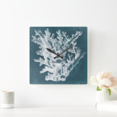 紺碧の珊瑚I スクエア壁時計 (ホーム)