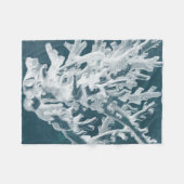 紺碧の珊瑚I フリースブランケット (正面(横))