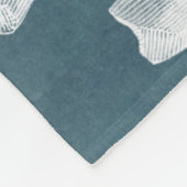 紺碧の珊瑚I フリースブランケット (角)