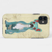 紺碧の華美なフレンチブルドッグのiPhoneの箱 Case-Mate iPhoneケース (裏面(横))