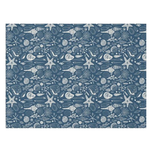 紺碧の貝 テーブルクロス (正面(横))