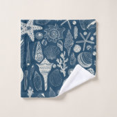 紺碧の貝 バスタオルセット (ウォッシュタオル)