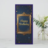 紺色に金色の枠を持つデザイン (スタンド正面)