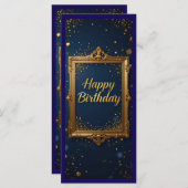 紺色に金色の枠を持つデザイン (正面/裏面)