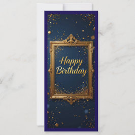 紺色に金色の枠を持つデザイン