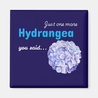 紺色のあじさいのマグネット - Just One More Hydrangea マグネット