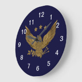 紺色のイギリス ラージ壁時計 (傾斜)