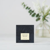 紺色のヴィンテージビクトリアン装飾 スクエア名刺 (スタンド正面)