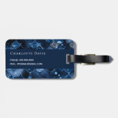 紺色の人魚はかりで測名 ラゲッジタグ (裏面横)