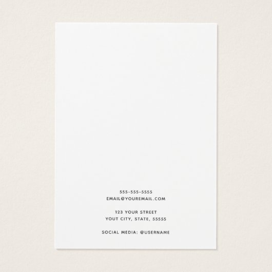 紺色の水彩表示カード (裏面)