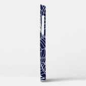 紺色の背景にある熱帯性の葉柄 Case-Mate iPhoneケース (裏面 / 左)