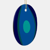 紺色抽象芸術915 セラミックオーナメント (右)