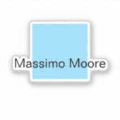 紺 黒 白 シンプル エレガント オリジナル ネーム シール (正面)