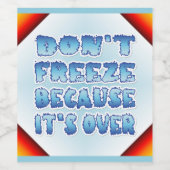 終わったために凍結しない ワインラベル (シングルラベル)