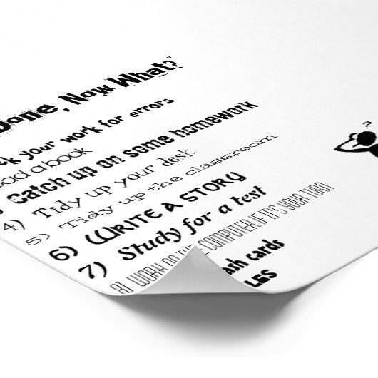 「終わったよ、何を？」 ポスター (角)