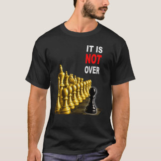 終わりではない - 黒のポーンチェス モチベーションデザイン Tシャツ