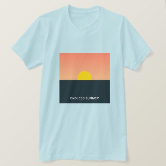 終わりなき夏 - 陽光、自由、ポジティブな波動 Tシャツ (デザイン正面)