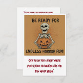 「終わりなき恐怖おもしろいに備え」 (正面/裏面)