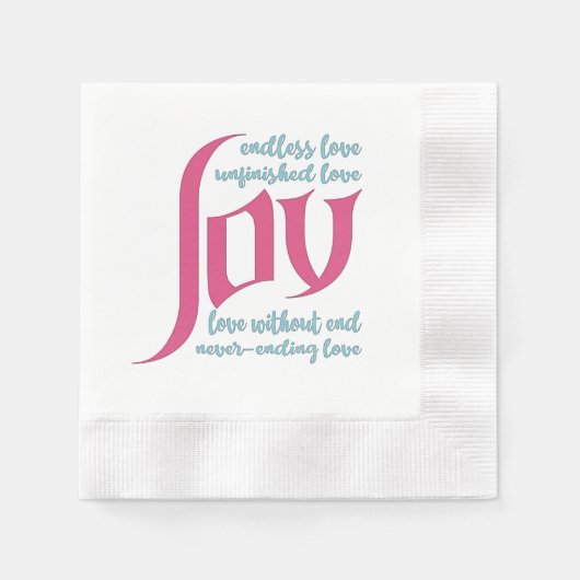 終わりなき愛 縁ありカクテルナプキン (正面)