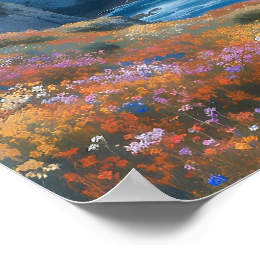 「終わりなき水平線の断崖」 – ウェールズの岬 ポスター (角)