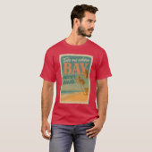 終わりなき湾へ連れてって 海辺の放浪癒やしのデザイン Tシャツ (正面フル)