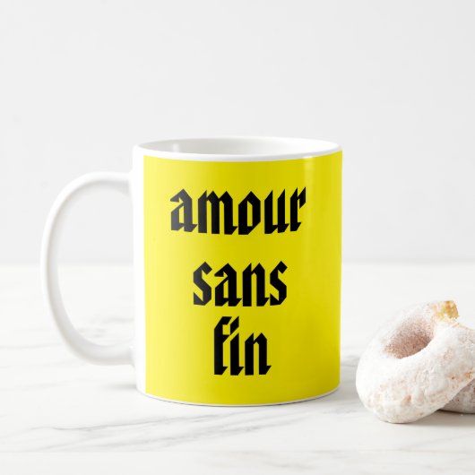 終わりのない愛 (Amour Sans Fin) コーヒーマグカップ (ドーナツ)