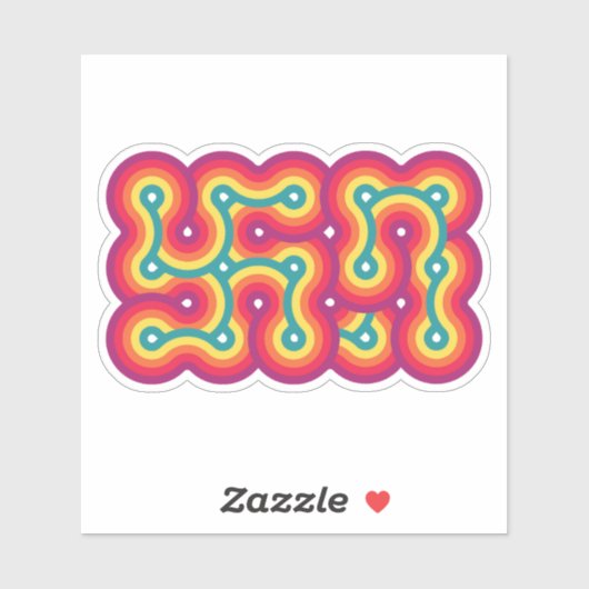 終わりのない渦巻き旋回 シール (シート)